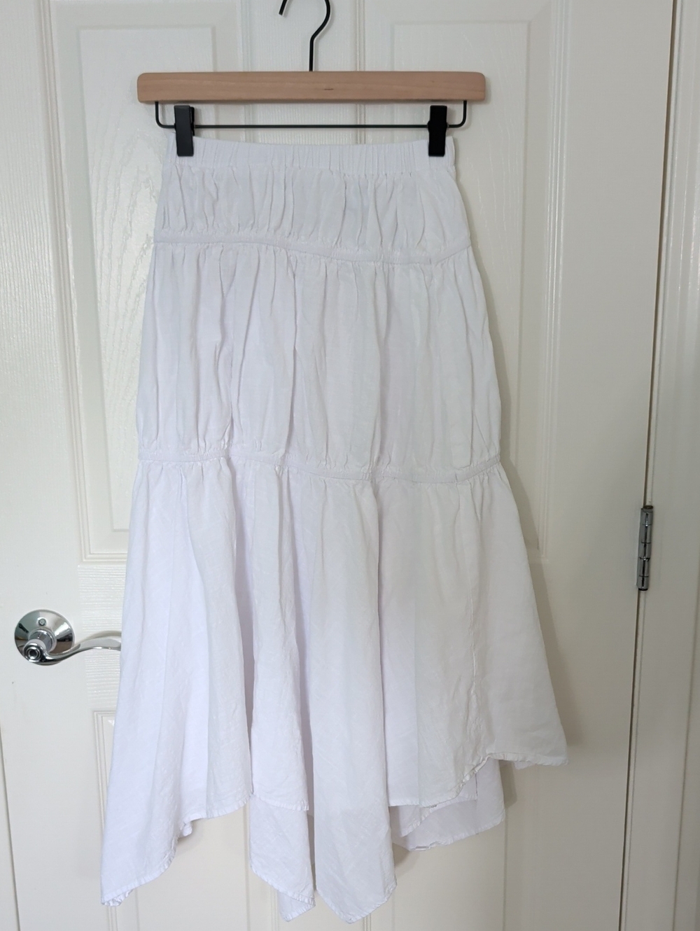 REVOLVE White High-Low Tiered Skirt